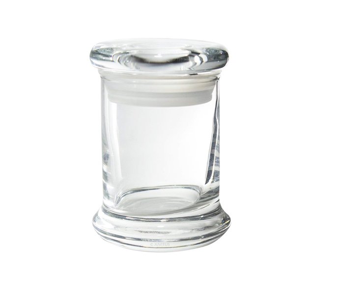 Pop Top Glass Storage Jars with Glass Stopper