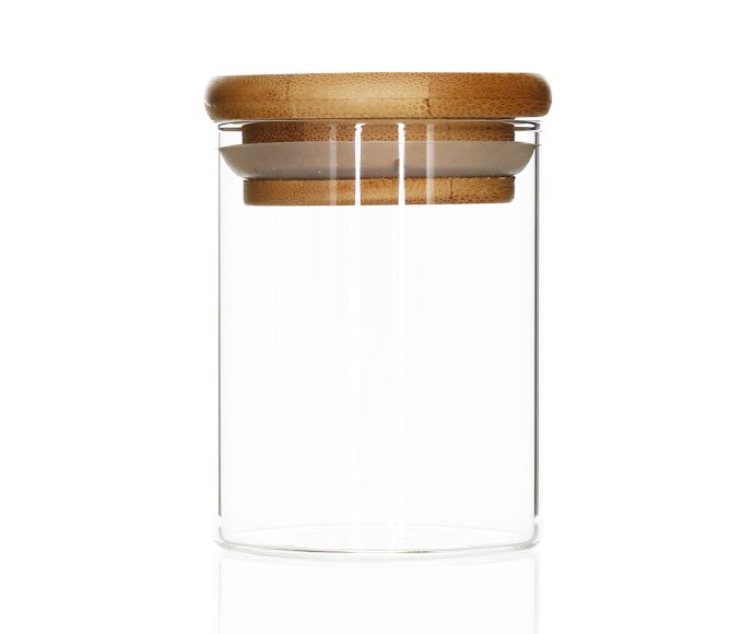 Wooden Lid Glass Jars