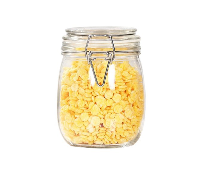 round shape Clip Top Airtight Seal Food Storage Honey Glass Jar