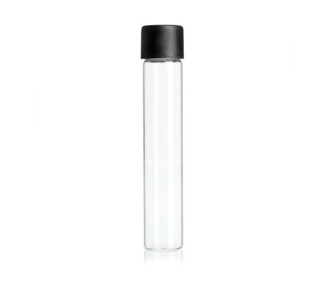 Child Resistant Glass Pre-roll Tubes With Smooth Lid