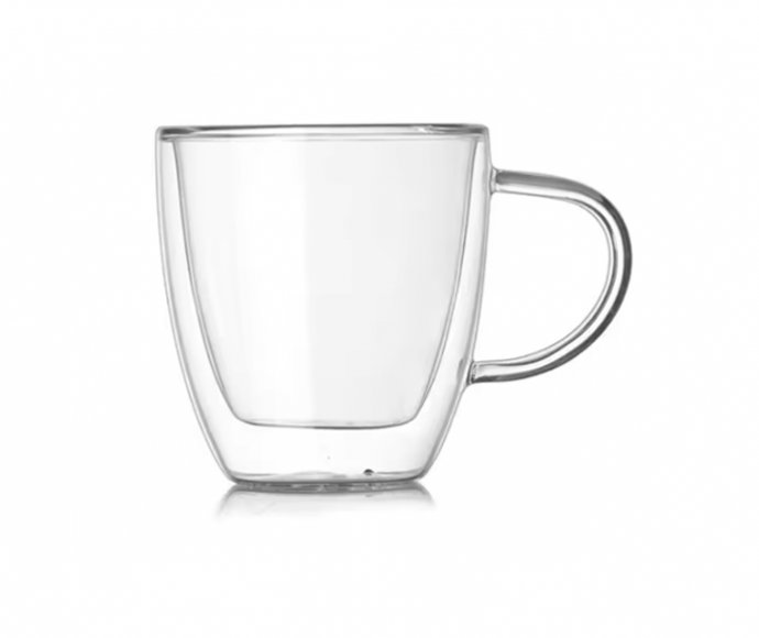 Best selling heat resistant double walled coffee glass mugs double wall clear glass coffee cup